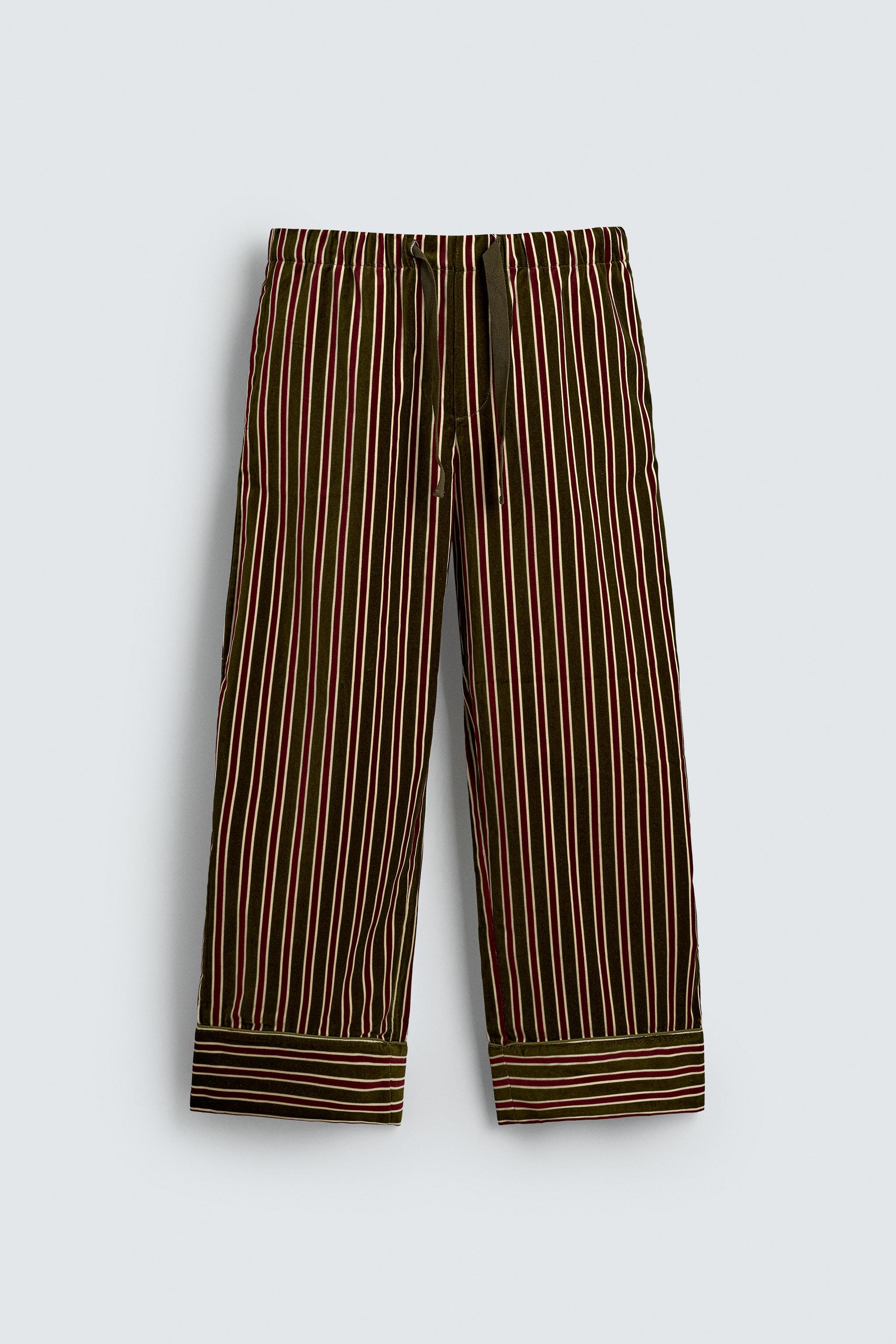 LIMITED EDITION VELVET CONTRAST STRIPED PANTS